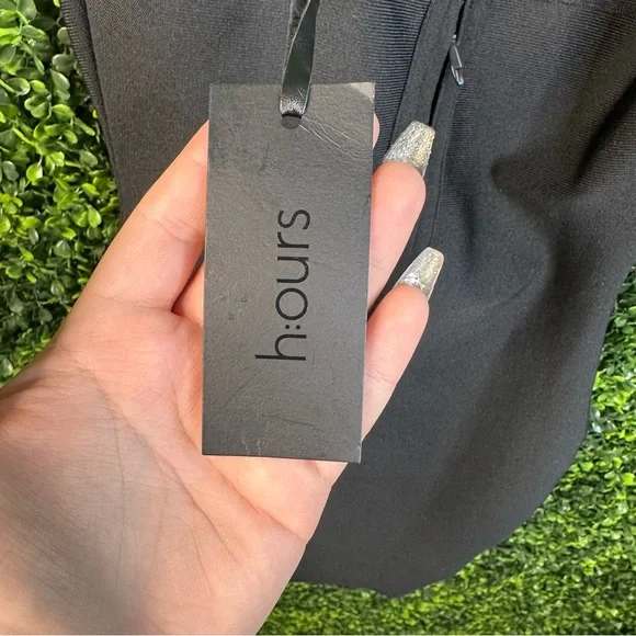 Nwt Hours Alisha one shoulder Elegant‎ mini Black Chain Strap Dress - Picture 6 of 11